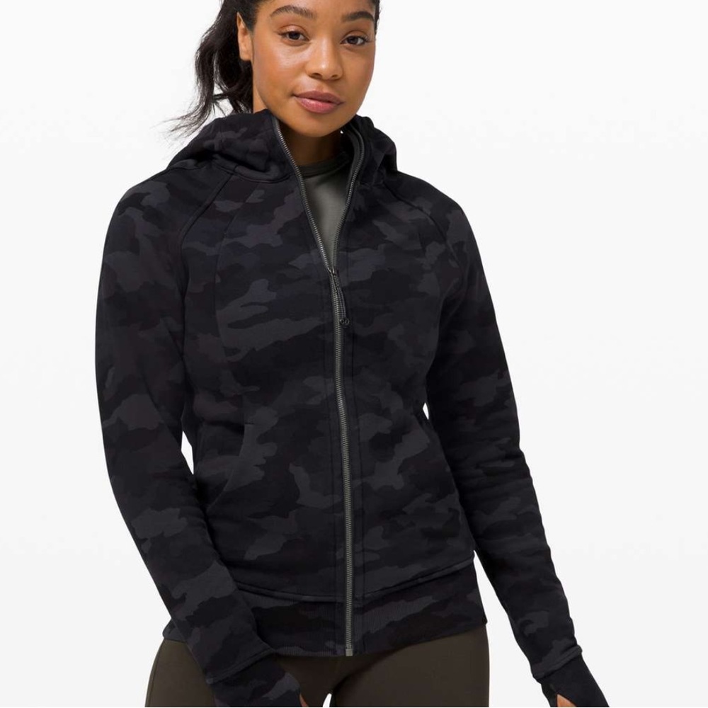 lululemon athletica Black Camo Full-Zip Hoodie